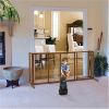 Medium Deluxe Freestanding Pet Gate / Stylish & Adjustable Pet Barrier