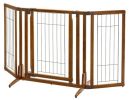Premium Plus Freestanding Pet Gate with Door– Stylish and Secure Pet Containment
