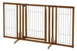 Premium Plus Freestanding Pet Gate with Door– Stylish and Secure Pet Containment