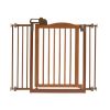 One-Touch Gate II in Brown - Stylish & Hassle-Free Pet Gate
