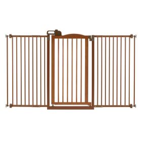 Tall One-Touch Gate II Wide in Brown -
