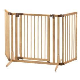 Richell Wooden Premium Plus Pet Gate | Stylish & Adjustable Pet Barrier
