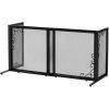 Richell Small Freestanding Metal Mesh Pet Gate – Black | Compact & Stylish Pet Barrier
