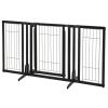 Richell Premium Plus Freestanding Pet Gate – Black | Stylish & Adjustable Pet Barrier