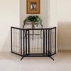 Richell Premium Plus Freestanding Pet Gate – Black | Stylish & Adjustable Pet Barrier