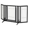 Richell Premium Plus Freestanding Pet Gate – Black | Stylish & Adjustable Pet Barrier