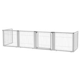 Richell Convertible Elite 6-Panel Pet Gate – Origami White | Stylish & Versatile Pet Barrier