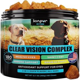 BrightEyes Vision Chews – Duck-Flavored Eye & Tear Stain Support for Dogs, 180 Soft Chews
