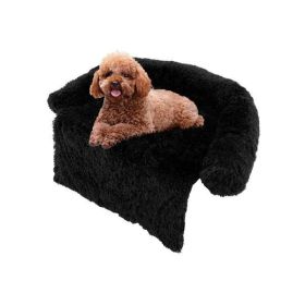 Medium Plush Dog Bed – Sleek Black Nest-Style Comfort for Small to Medium Dogs