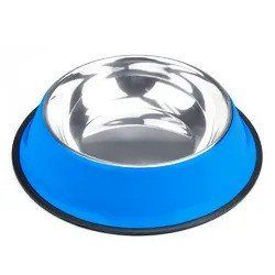 40oz Blue Stainless Steel Dog Bowl – Durable, Non-Slip Feeding Bowl for Dogs