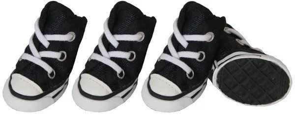 Extreme-Skater Canvas Casual Grip Pet Sneaker Shoes – Set of 4, Large