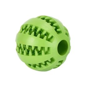 Green Squeaky Dog Ball – Durable Chew Toy & Dental Cleaner for Dogs (2.0")