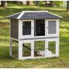 Prevue Pet Products 4601 Duplex Rabbit Hutch | Spacious & Multi-Level Bunny Home