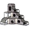 Prevue Pet Products Catville Tower – Gray Print | Multi-Level Play & Lounging Haven
