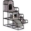 Prevue Pet Products Catville Tower – Gray Print | Multi-Level Play & Lounging Haven