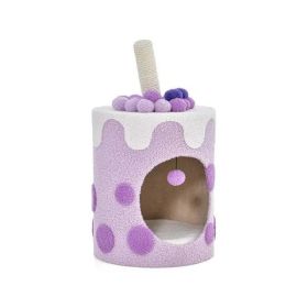 New Cute Cat Tree Tower with Scratching Post – Pet Entertainment, Purple