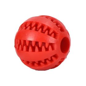 Red Squeaky Dog Ball – Tough Chew Toy & Dental Cleaning Ball (2.0")