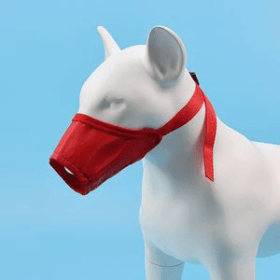2pcs Dog Mouth Cover Adjustable Anti-Bite, Anti-Bark, Anti-Accidental Eating Dog Mask in Red #3: