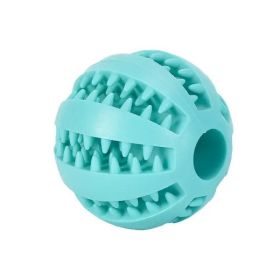Sky Blue Squeaky Dog Ball – Tough Chew & Tooth Cleaning Toy for Dogs (2.7")