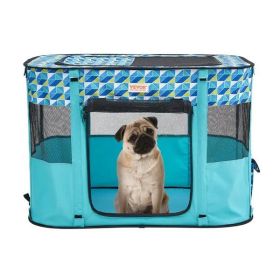 VEVOR Foldable Pet Playpen – Small Portable Dog & Cat Crate for Indoor/Outdoor Use