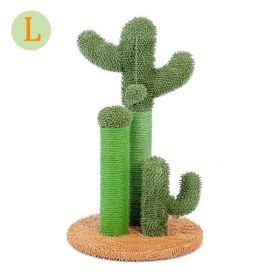 Pet Supplies Cute Cactus Tree Cat Toy with Ball & Scratching Post – Yellow, Large
