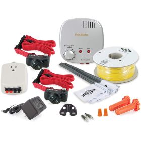 PetSafe Basic In-Ground Pet Fence – Includes TWO Waterproof Collars for Effective Pet Containment