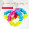 TriBite™ Prickly Rubber Ring Dog Toy – Durable, Bite-Resistant Chew Toy for Dogs