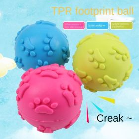 BarkBounce™ 3-Pack Footprint Sounding Dog Toy Balls – 6cm TPR Rubber Chew Toys