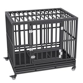 VEVOR™ 42-Inch Heavy Duty Dog Crate – Indestructible Steel Kennel for Large Dogs