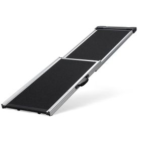 Foldable Aluminum Dog Car Ramp | Non-Slip Pet Ladder with PVC Handle