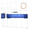 PawHut Dog Agility Training Set | 9.8' Tunnel & Obstacle Course with Canine Whistle