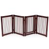 30" Configurable Folding 4-Panel Wood Fence | Freestanding Pet & Safety Gate