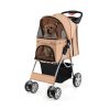 PawCruiser™ Folding Pet Stroller – Adjustable Canopy & Storage Basket for Dogs & Cats