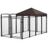 Outdoor Dog Kennel / Spacious 9.3' x 4.6' x 5.2' Enclosure for Large & Medium Dogs