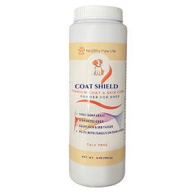 COAT SHIELD - Canine Dry Powder & Gentle Skin Cleanser / Soothes Allergies & Irritation