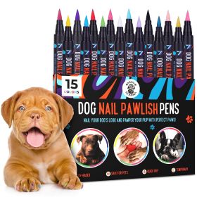 Dog Nail Polish Pens | Quick-Dry, 15-Color Set for Dogs & Cats