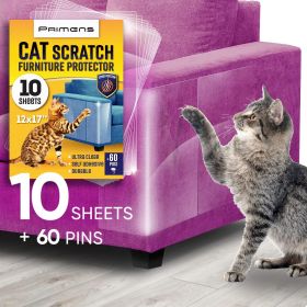 ClawGuard™ Clear Cat Scratch Protectors – 10-Pack Furniture Shields (17"x12")