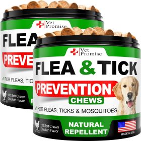 FleaAway™ 2 Pack Flea & Tick Prevention Chews – 240 Treats for All Dog Breeds & Ages