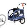 VEVOR 2-in-1 Dog Bike Trailer & Pet Stroller – Supports Up to 100 lbs | Folding Carrier with Quick-Release Wheels