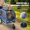VEVOR 2-in-1 Dog Bike Trailer & Pet Stroller – Supports Up to 100 lbs | Folding Carrier with Quick-Release Wheels