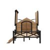 PawChateau™ Elevated Wooden Dog Cabin – Large Outdoor Kennel with Porch