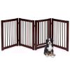 30" Configurable Folding 4-Panel Wood Fence | Freestanding Pet & Safety Gate