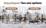 Portable 8-Panel Dog Playpen – 24" Foldable Indoor/Outdoor Metal Pet Fence with Anti-Rust Coating