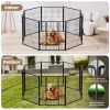 Portable 8-Panel Dog Playpen – 24" Foldable Indoor/Outdoor Metal Pet Fence with Anti-Rust Coating