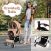 PawCruiser™ Folding Pet Stroller – Adjustable Canopy & Storage Basket for Dogs & Cats