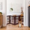 30" Configurable Folding 4-Panel Wood Fence | Freestanding Pet & Safety Gate