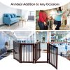 30" Configurable Folding 4-Panel Wood Fence | Freestanding Pet & Safety Gate