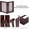 30" Configurable Folding 4-Panel Wood Fence | Freestanding Pet & Safety Gate
