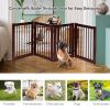 30" Configurable Folding 4-Panel Wood Fence | Freestanding Pet & Safety Gate