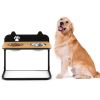 ElevateMate™ Adjustable Dog Bowl Stand – Dual Stainless Steel Bowls with 3 Height Settings
